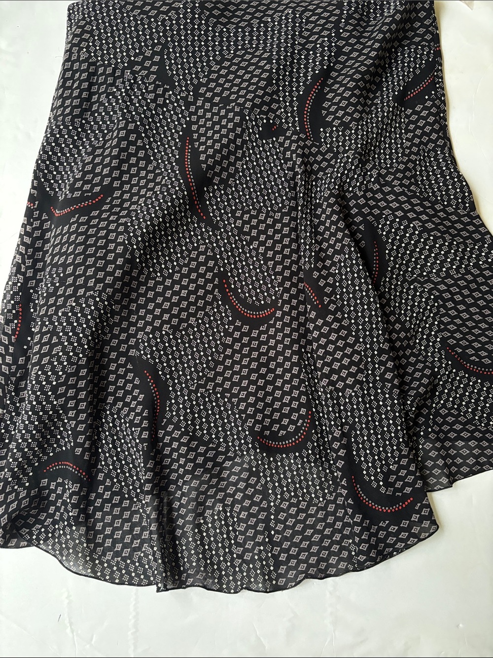 Vintage 90’s Asymmetrical Bias Maxi Printed Dress Betsey Johnson Y2K 14 Long Hot - Picture 14 of 17